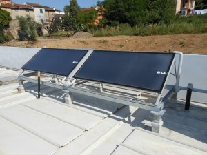 I COLLETTORI solari termici installati in copertura. 
