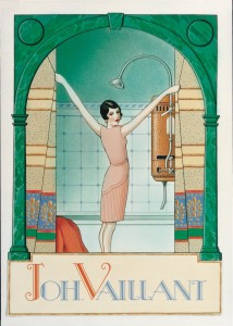 1924. Campagna pubblicitaria scaldabagno Vaillant 