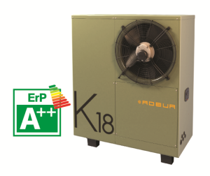 K18 pompa di calore ad assorbimento a gas ed energia rinnovabile aerotermica per riscaldare casa.